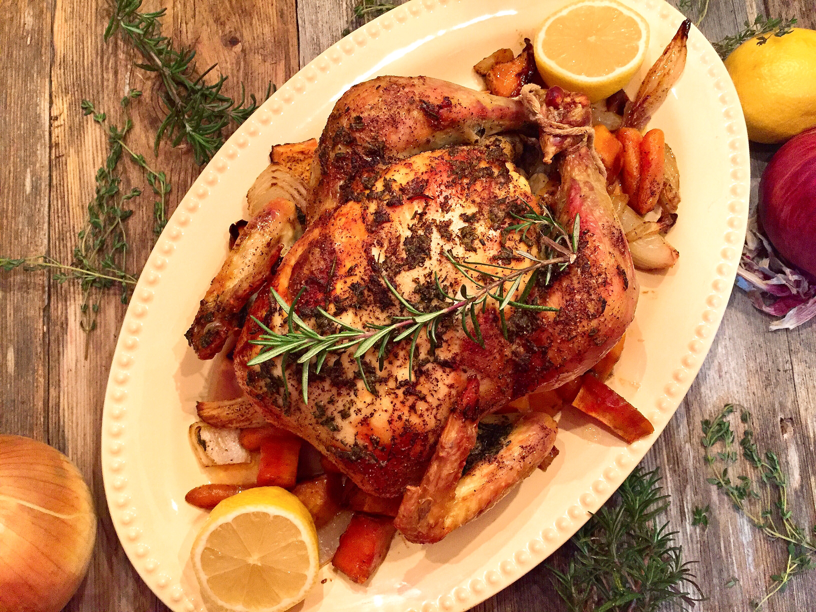 herb-infused-butter-roasted-chicken