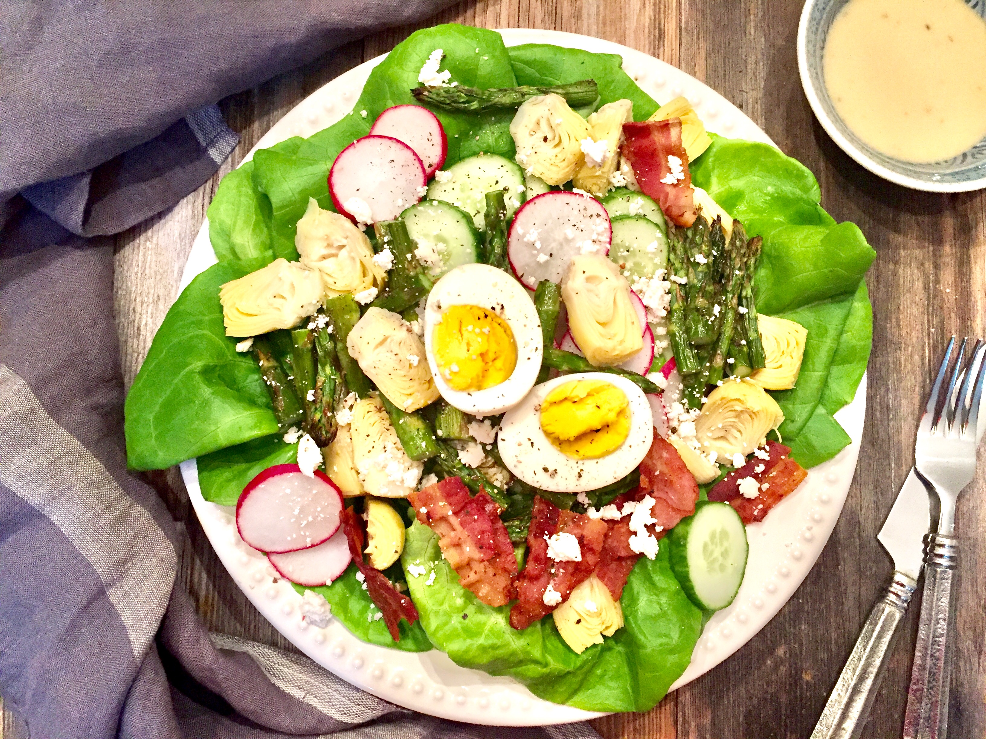 Spring Cobb Salad with a Champagne Vinaigrette