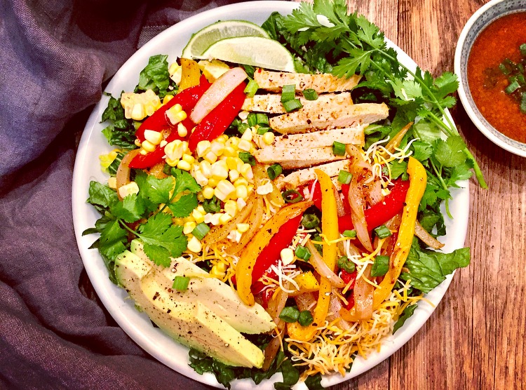 Fajita Chicken Salad with a Chili-Lime Vinaigrette