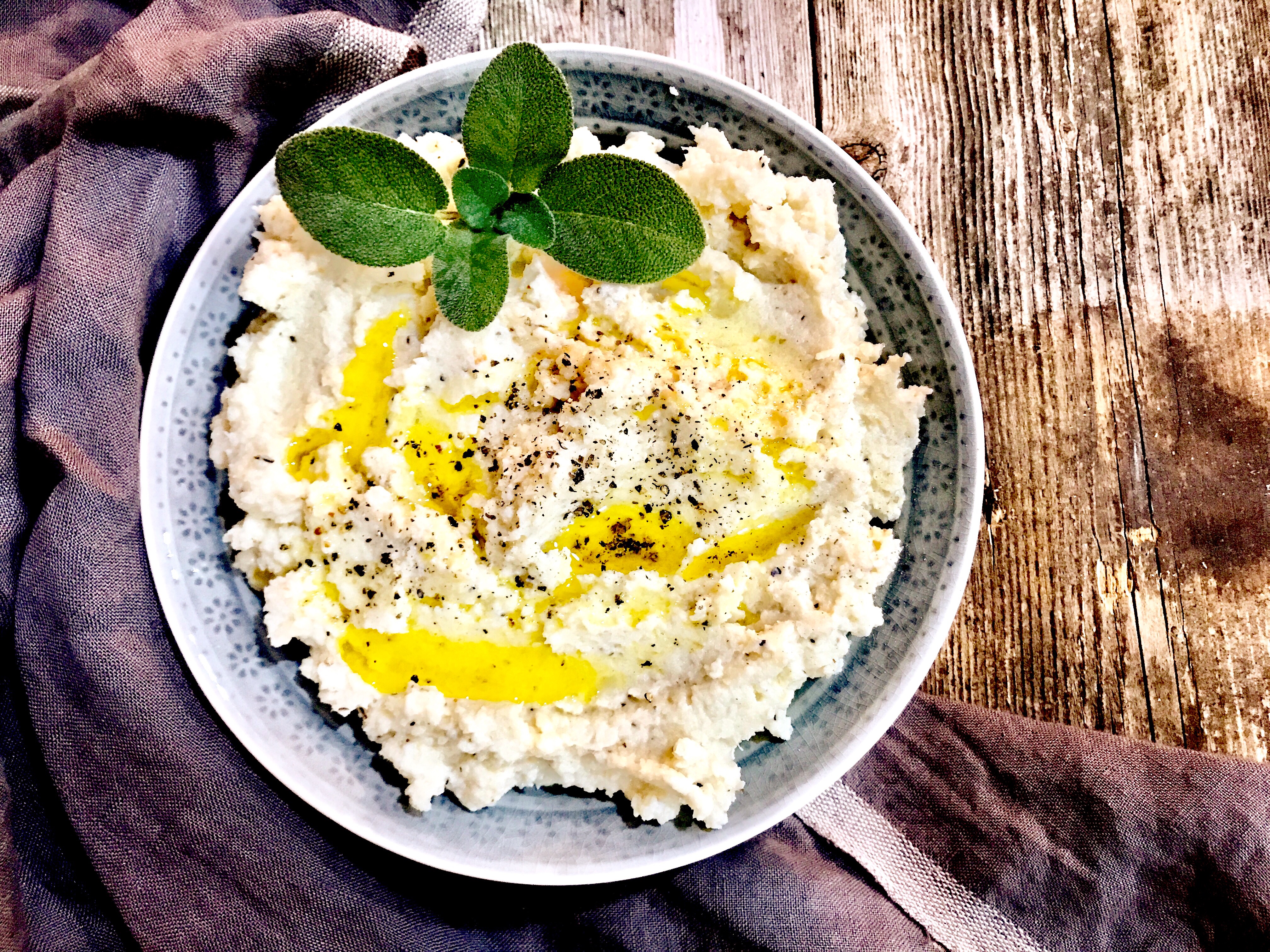 Creamy Ricotta and Sage Mashed Cauliflower