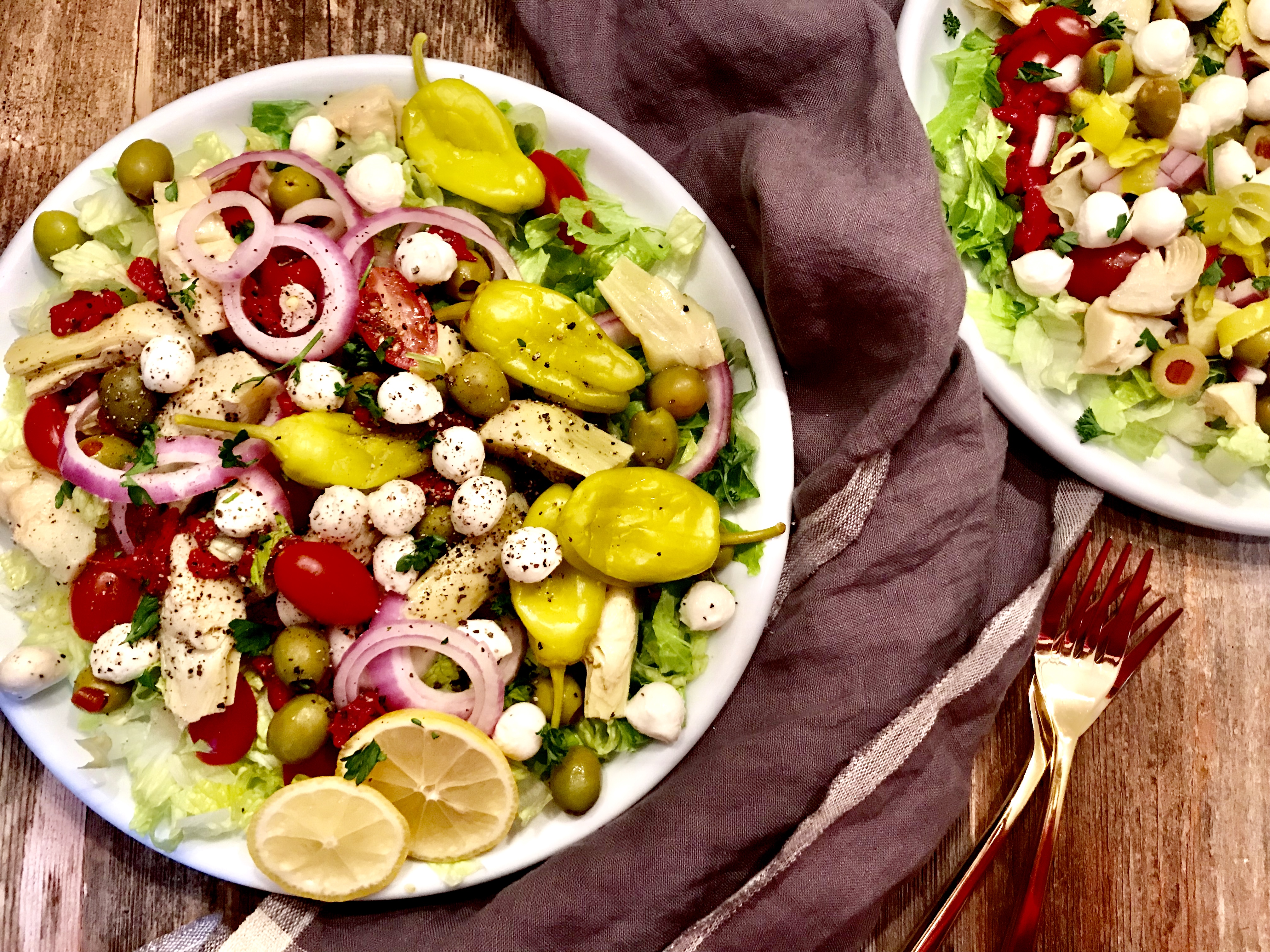 Antipasto Salad with an Italian Red Wine Vinaigrette