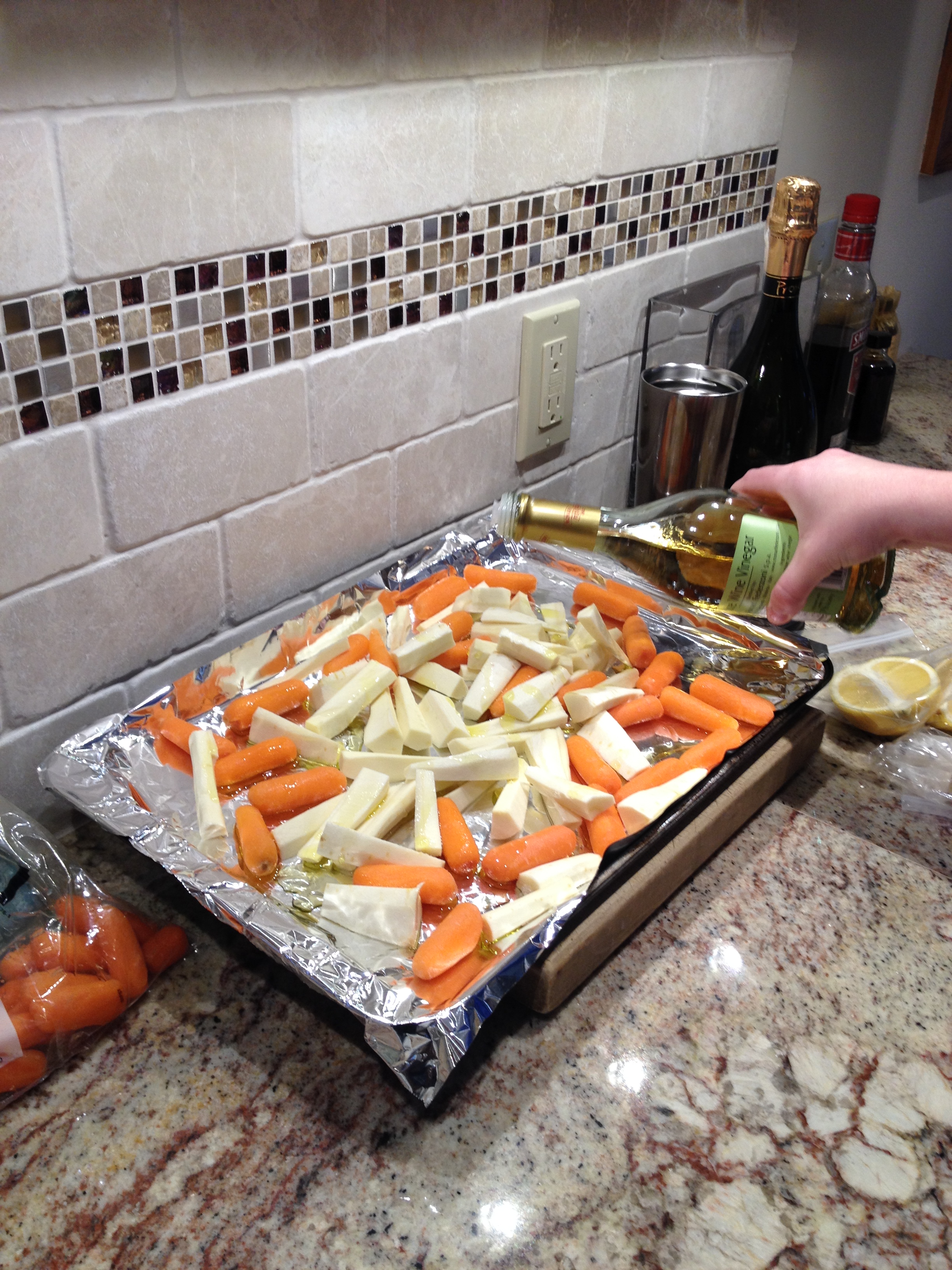 Roasted White Wine Carrots and Parsnips