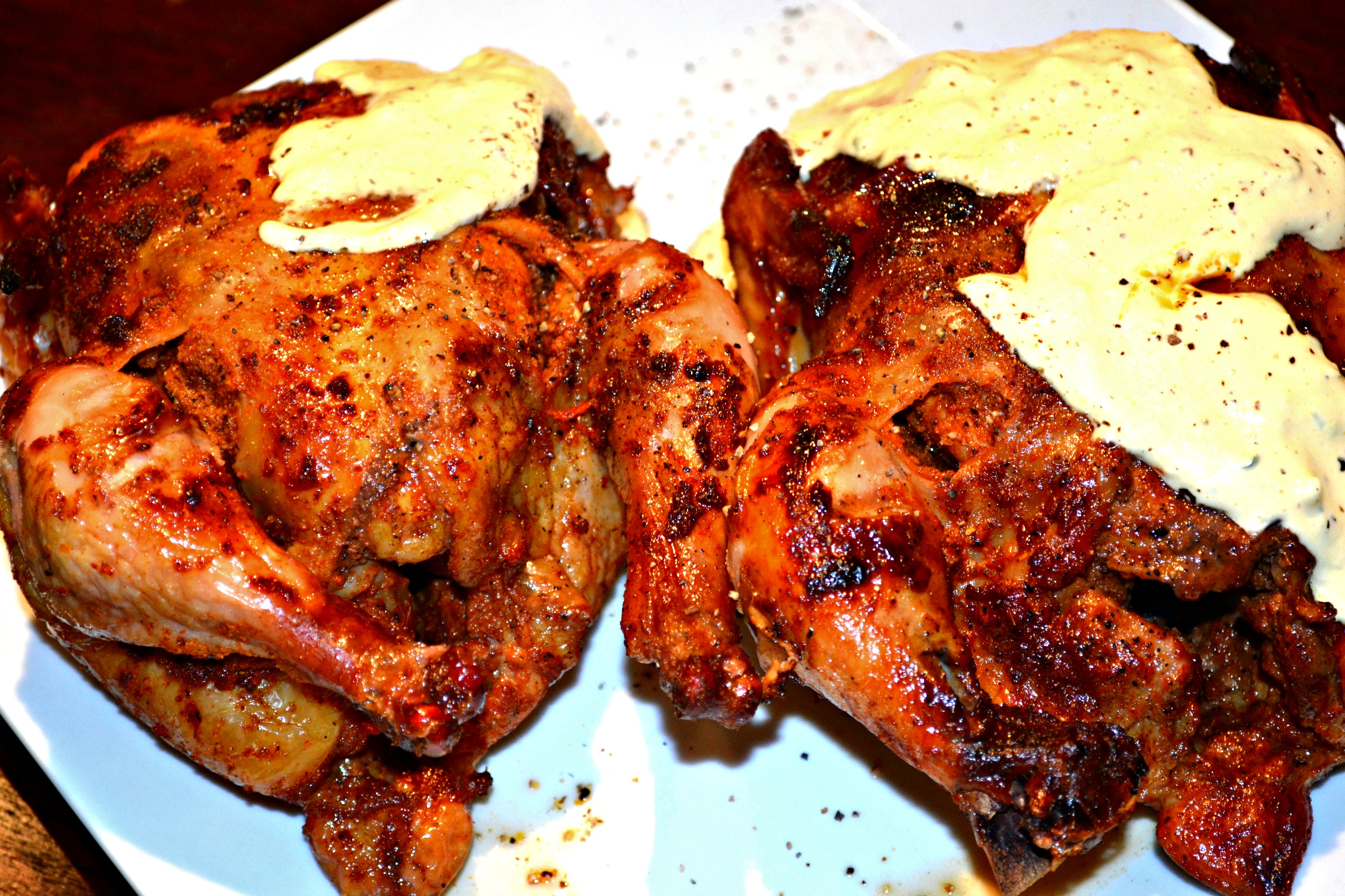 Peruvian-Style Cornish Game Hens with an Aji Amarillo Sauce
