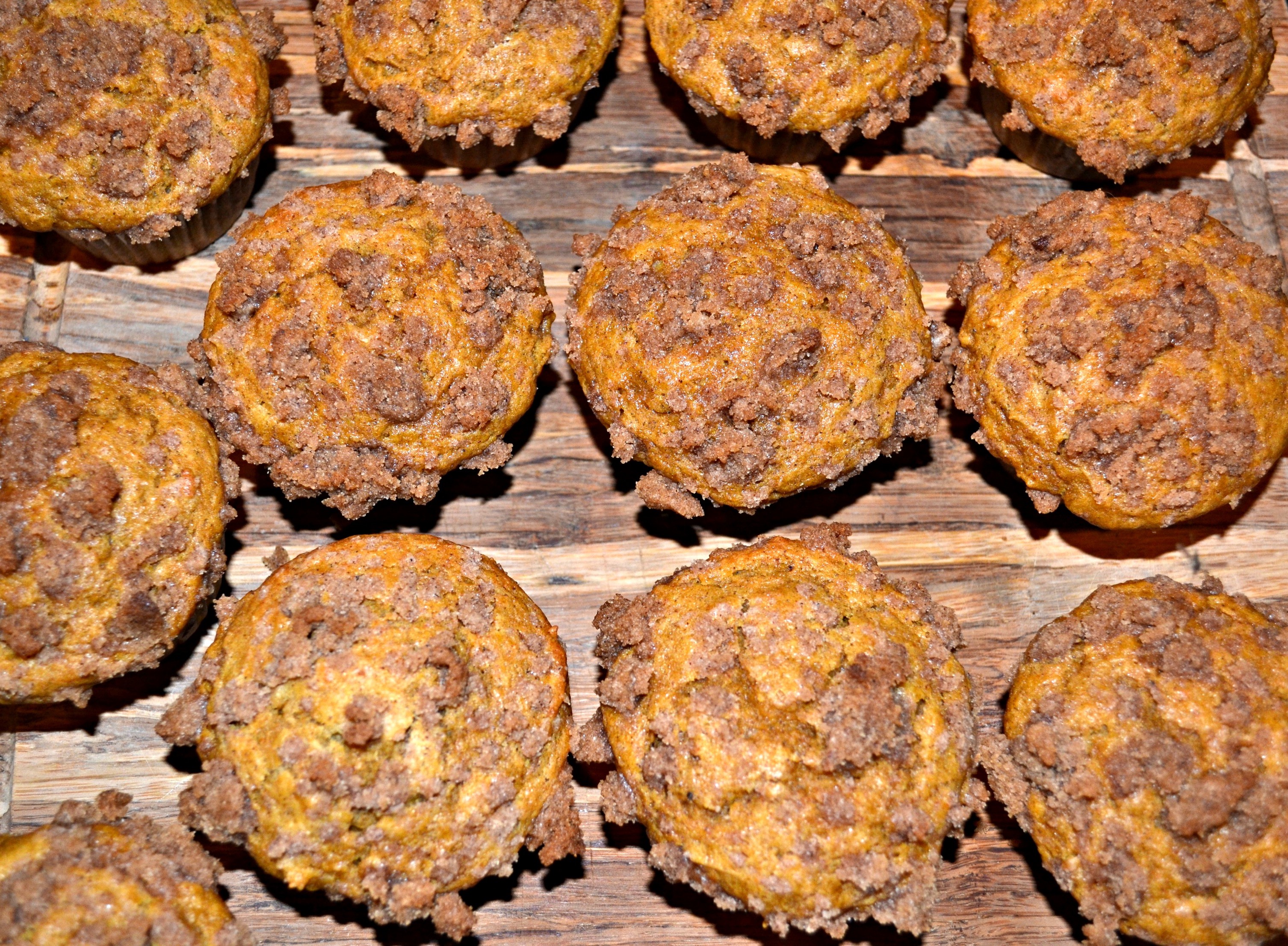 Pumpkin Muffins with a Cinnamon-Brown Sugar Streusel