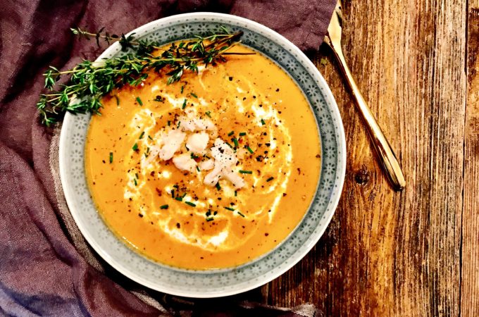 Creamy Lobster Bisque with Sherry and Thyme
