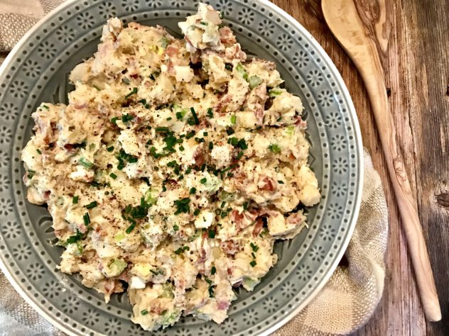 Classic Creamy Potato Salad with Bacon