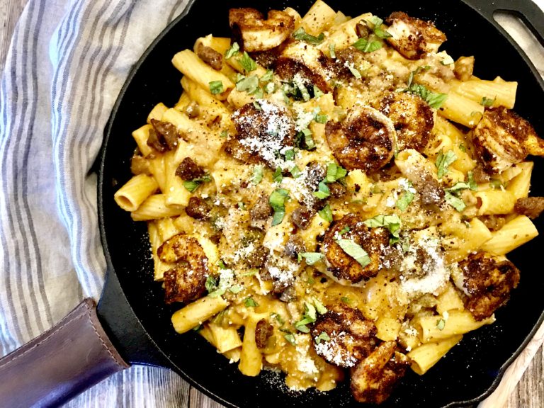 Creamy Cajun Shrimp and Sausage Pasta - A Hint of Wine